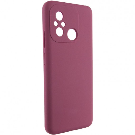 Чохол Silicone Cover Lakshmi Full Camera (AAA) для Xiaomi Redmi 12C Бордовий / Plum
