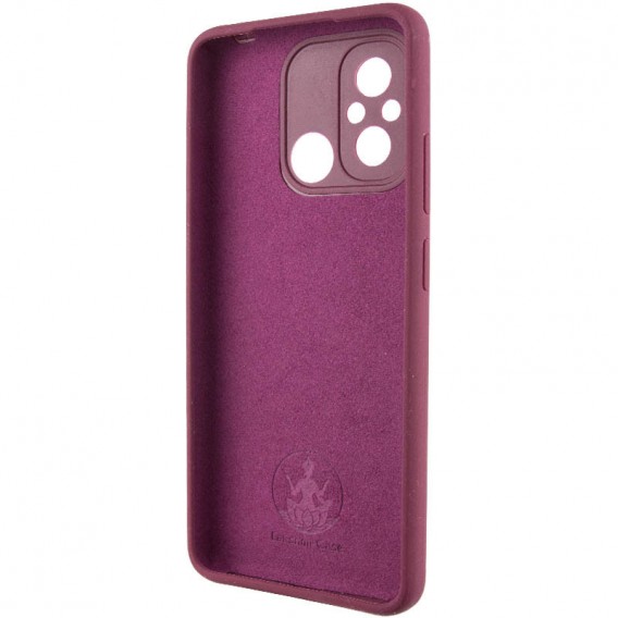 Чохол Silicone Cover Lakshmi Full Camera (AAA) для Xiaomi Redmi 12C Бордовий / Plum