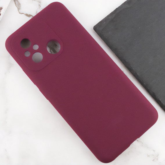 Чохол Silicone Cover Lakshmi Full Camera (AAA) для Xiaomi Redmi 12C Бордовий / Plum
