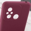 Чохол Silicone Cover Lakshmi Full Camera (AAA) для Xiaomi Redmi 12C Бордовий / Plum