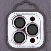 Защитное стекло Metal Classic на камеру (в упак.) для Apple iPhone 15 Pro (6.1") / 15 Pro Max (6.7") Серый / Titanium Gray
