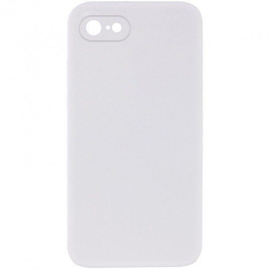 Silicone Case Square Full Camera Protective (AA) NOLOGO для Apple iPhone 7 / 8 / SE (2020) (4.7") Белый / White