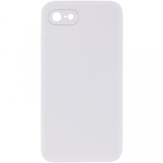 Silicone Case Square Full Camera Protective (AA) NOLOGO для Apple iPhone 7 / 8 / SE (2020) (4.7") Белый / White