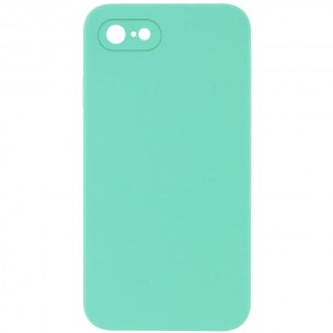 Чехол Silicone Case Square Full Camera Protective (AA) NOLOGO для Apple iPhone 7/8/SE (2020) (4.7 дюйма) Бирюзовый / Turquoise