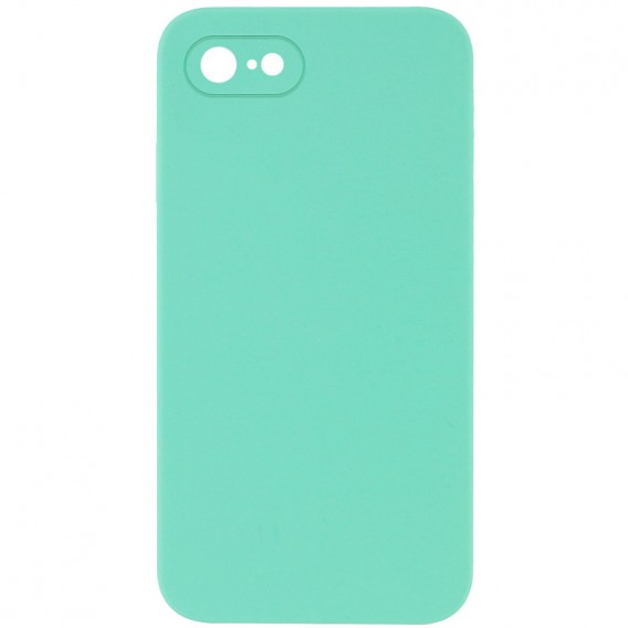 Чехол Silicone Case Square Full Camera Protective (AA) NOLOGO для Apple iPhone 7/8/SE (2020) (4.7 дюйма) Бирюзовый / Turquoise