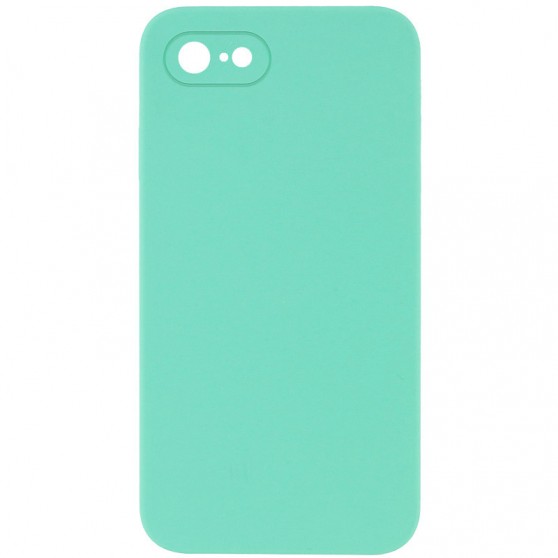 Silicone Case Square Full Camera Protective (AA) NOLOGO для Apple iPhone 7 / 8 / SE (2020) (4.7") Бирюзовый / Turquoise