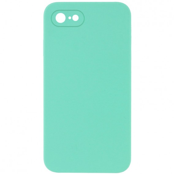Silicone Case Square Full Camera Protective (AA) NOLOGO для Apple iPhone 7 / 8 / SE (2020) (4.7") Бирюзовый / Turquoise