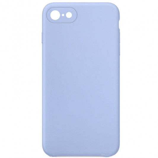 Silicone Case Square Full Camera Protective (AA) NOLOGO для Apple iPhone 7 / 8 / SE (2020) (4.7") Голубой / Lilac Blue