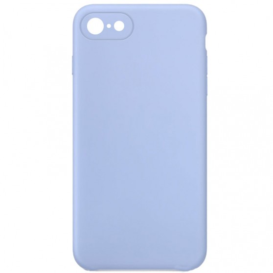 Silicone Case Square Full Camera Protective (AA) NOLOGO для Apple iPhone 7 / 8 / SE (2020) (4.7") Голубой / Lilac Blue