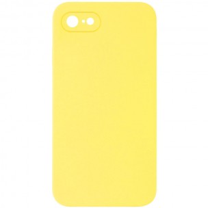 Чехол Silicone Case Square Full Camera Protective (AA) NOLOGO для Apple iPhone 7/8/SE (2020) (4.7 дюйма) Желтый / Yellow