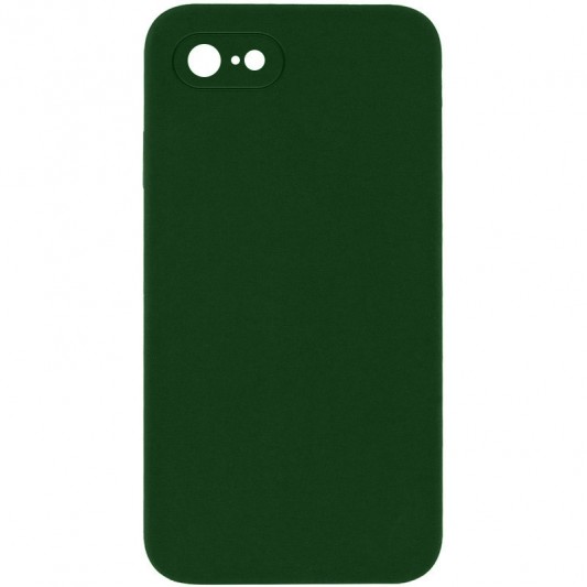 Silicone Case Square Full Camera Protective (AA) NOLOGO для Apple iPhone 7 / 8 / SE (2020) (4.7") Зеленый / Army green