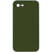 Silicone Case Square Full Camera Protective (AA) NOLOGO для Apple iPhone 7 / 8 / SE (2020) (4.7") Зеленый / Dark Olive
