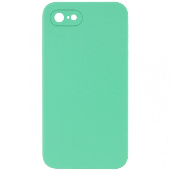 Silicone Case Square Full Camera Protective (AA) NOLOGO для Apple iPhone 7 / 8 / SE (2020) (4.7") Зеленый / Spearmint