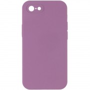 Silicone Case Square Full Camera Protective (AA) NOLOGO для Apple iPhone 7 / 8 / SE (2020) (4.7") Лиловый / Lilac Pride