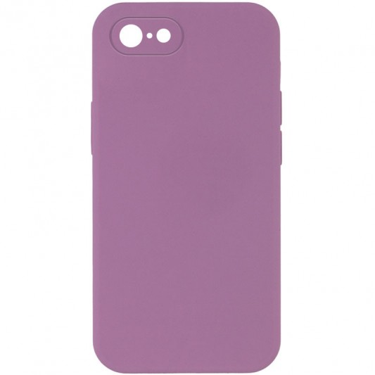 Silicone Case Square Full Camera Protective (AA) NOLOGO для Apple iPhone 7 / 8 / SE (2020) (4.7") Лиловый / Lilac Pride