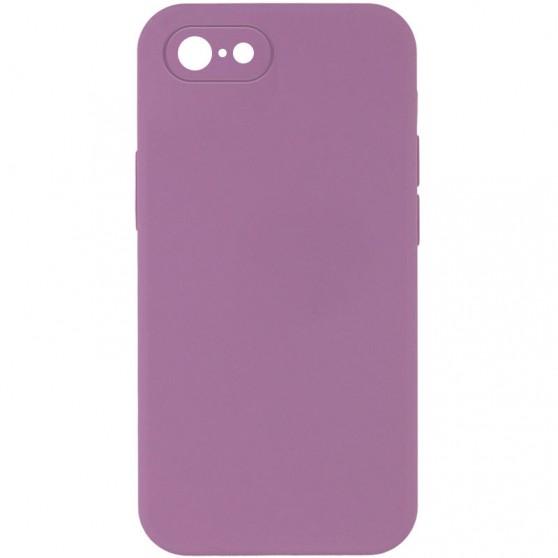 Silicone Case Square Full Camera Protective (AA) NOLOGO для Apple iPhone 7 / 8 / SE (2020) (4.7") Лиловый / Lilac Pride