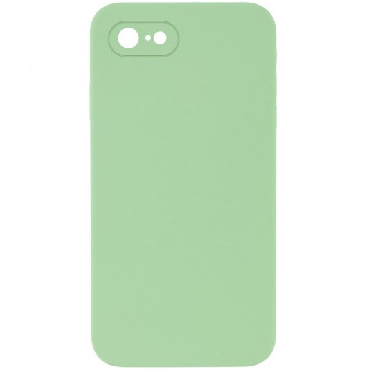 Silicone Case Square Full Camera Protective (AA) NOLOGO для Apple iPhone 7 / 8 / SE (2020) (4.7") Мятный / Mint
