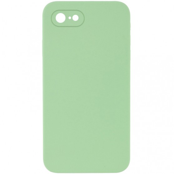 Silicone Case Square Full Camera Protective (AA) NOLOGO для Apple iPhone 7 / 8 / SE (2020) (4.7") Мятный / Mint
