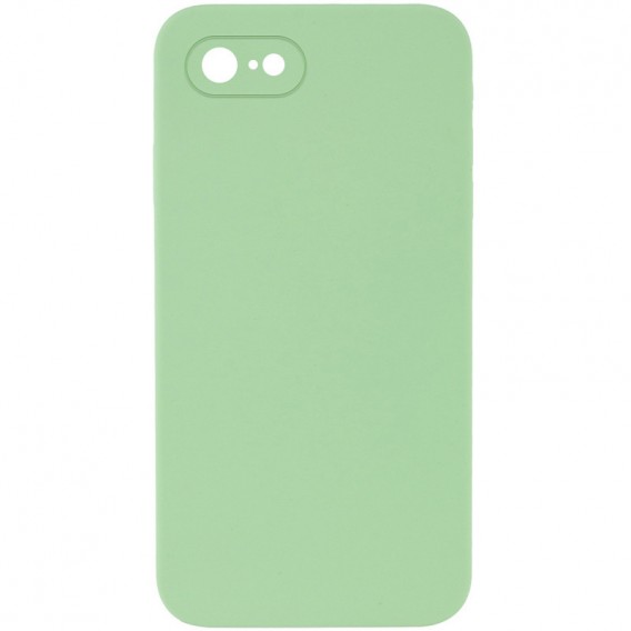 Чохол Silicone Case Square Full Camera Protective (AA) NOLOGO для Apple iPhone 7/8/SE (2020) (4.7") М'ятний / Mint