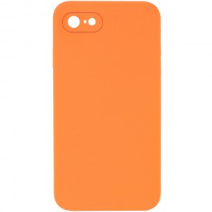 Чохол Silicone Case Square Full Camera Protective (AA) NOLOGO для Apple iPhone 7/8/SE (2020) (4.7") Помаранчевий / Papaya
