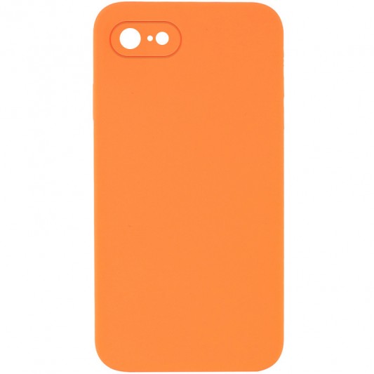 Silicone Case Square Full Camera Protective (AA) NOLOGO для Apple iPhone 7 / 8 / SE (2020) (4.7") Оранжевый / Papaya