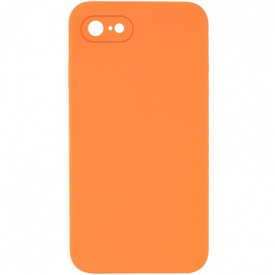 Чохол Silicone Case Square Full Camera Protective (AA) NOLOGO для Apple iPhone 7/8/SE (2020) (4.7") Помаранчевий / Papaya