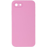 Silicone Case Square Full Camera Protective (AA) NOLOGO для Apple iPhone 7 / 8 / SE (2020) (4.7") Рожевий / Light pink
