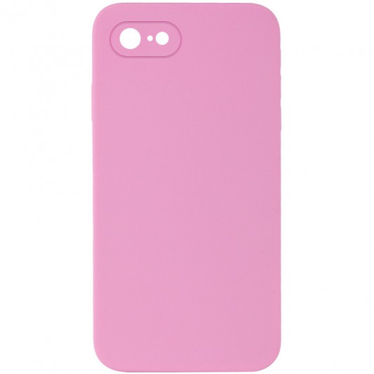 Silicone Case Square Full Camera Protective (AA) NOLOGO для Apple iPhone 7 / 8 / SE (2020) (4.7") Розовый / Light pink