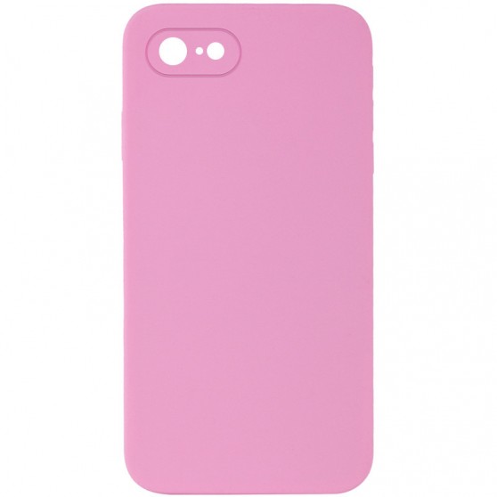 Silicone Case Square Full Camera Protective (AA) NOLOGO для Apple iPhone 7 / 8 / SE (2020) (4.7") Розовый / Light pink