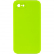 Silicone Case Square Full Camera Protective (AA) NOLOGO для Apple iPhone 7 / 8 / SE (2020) (4.7") Салатовый / Neon green