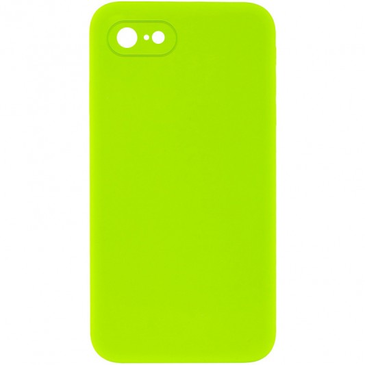 Silicone Case Square Full Camera Protective (AA) NOLOGO для Apple iPhone 7 / 8 / SE (2020) (4.7") Салатовый / Neon green