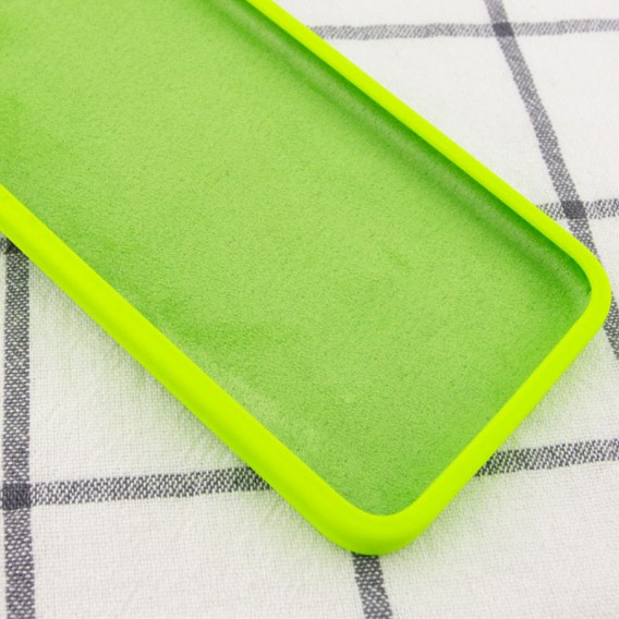 Чохол Silicone Case Square Full Camera Protective (AA) NOLOGO для Apple iPhone 7/8/SE (2020) (4.7") Салатовий / Neon green