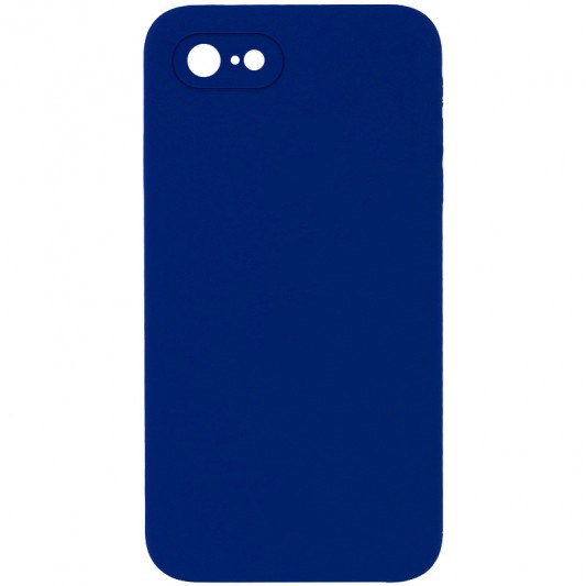 Silicone Case Square Full Camera Protective (AA) NOLOGO для Apple iPhone 7 / 8 / SE (2020) (4.7") Синий / Deep navy