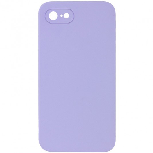 Silicone Case Square Full Camera Protective (AA) NOLOGO для Apple iPhone 7 / 8 / SE (2020) (4.7") Сиреневый / Dasheen