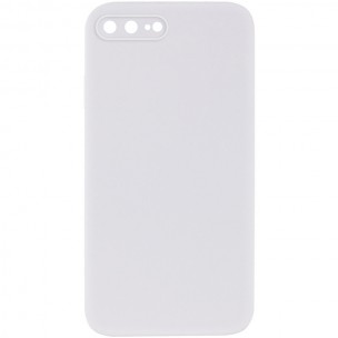 Silicone Case Square Full Camera Protective (AA) NOLOGO для Apple iPhone 7 plus / 8 plus (5.5") Білий / White