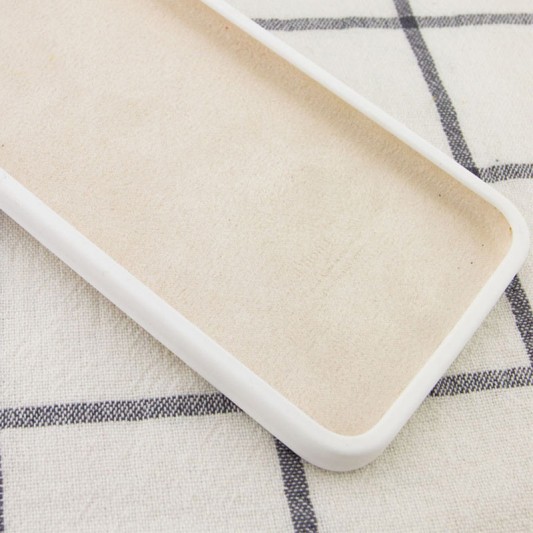 Silicone Case Square Full Camera Protective (AA) NOLOGO для Apple iPhone 7 plus / 8 plus (5.5") Білий / White - зображення 2 