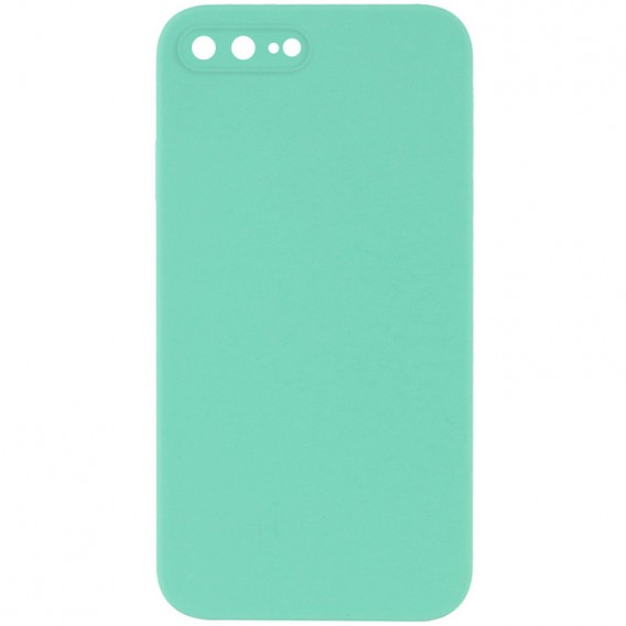Чехол Silicone Case Square Full Camera Protective (AA) NOLOGO для Apple iPhone 7 plus/8 plus (5.5 дюйма) Бирюзовый / Turquoise