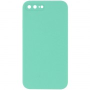 Silicone Case Square Full Camera Protective (AA) NOLOGO для Apple iPhone 7 plus / 8 plus (5.5") Бірюзовий / Turquoise