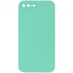 Чохол Silicone Case Square Full Camera Protective (AA) NOLOGO для Apple iPhone 7 plus/8 plus (5.5") Бірюзовий / Turquoise