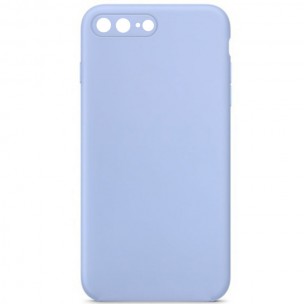 Чохол Silicone Case Square Full Camera Protective (AA) NOLOGO для Apple iPhone 7 plus/8 plus (5.5") Блакитний / Lilac Blue