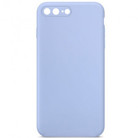 Silicone Case Square Full Camera Protective (AA) NOLOGO для Apple iPhone 7 plus / 8 plus (5.5") Голубой / Lilac Blue