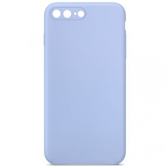 Silicone Case Square Full Camera Protective (AA) NOLOGO для Apple iPhone 7 plus / 8 plus (5.5") Блакитний / Lilac Blue