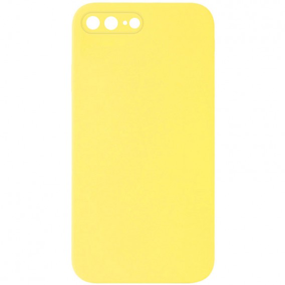 Чохол Silicone Case Square Full Camera Protective (AA) NOLOGO для Apple iPhone 7 plus/8 plus (5.5") Жовтий / Yellow