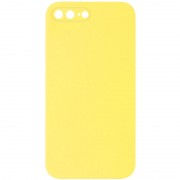 Silicone Case Square Full Camera Protective (AA) NOLOGO для Apple iPhone 7 plus / 8 plus (5.5") Жовтий / Yellow