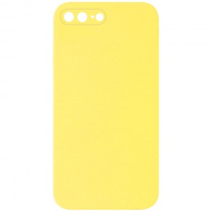 Чохол Silicone Case Square Full Camera Protective (AA) NOLOGO для Apple iPhone 7 plus/8 plus (5.5") Жовтий / Yellow