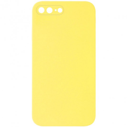 Silicone Case Square Full Camera Protective (AA) NOLOGO для Apple iPhone 7 plus / 8 plus (5.5") Желтый / Yellow