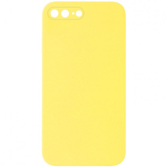 Silicone Case Square Full Camera Protective (AA) NOLOGO для Apple iPhone 7 plus / 8 plus (5.5") Жовтий / Yellow