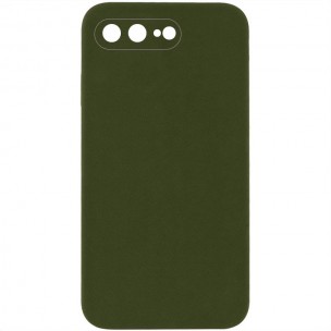 Чехол Silicone Case Square Full Camera Protective (AA) NOLOGO для Apple iPhone 7 plus/8 plus (5.5 дюйма) Зеленый / Dark Olive