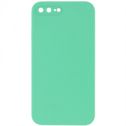 Silicone Case Square Full Camera Protective (AA) NOLOGO для Apple iPhone 7 plus / 8 plus (5.5") Зеленый / Spearmint