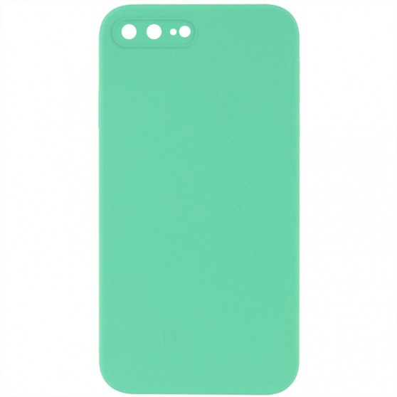 Silicone Case Square Full Camera Protective (AA) NOLOGO для Apple iPhone 7 plus / 8 plus (5.5") Зелений / Spearmint